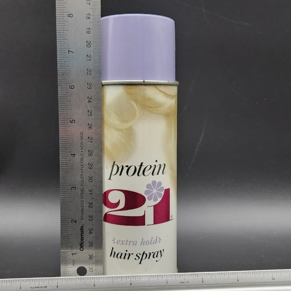 Mennen 13oz Purple Protein 21 Extra Hold Hair Spray Vintage 70s Prop Collectible